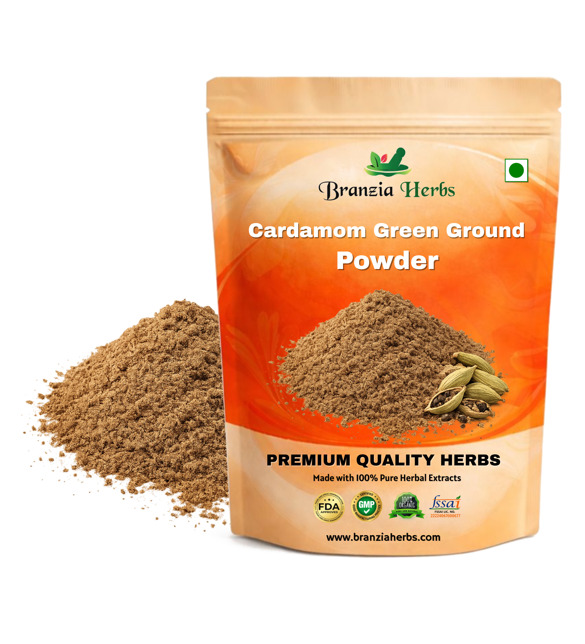 Cardamom Green Ground Powder Wholesale - Branzia Herbs