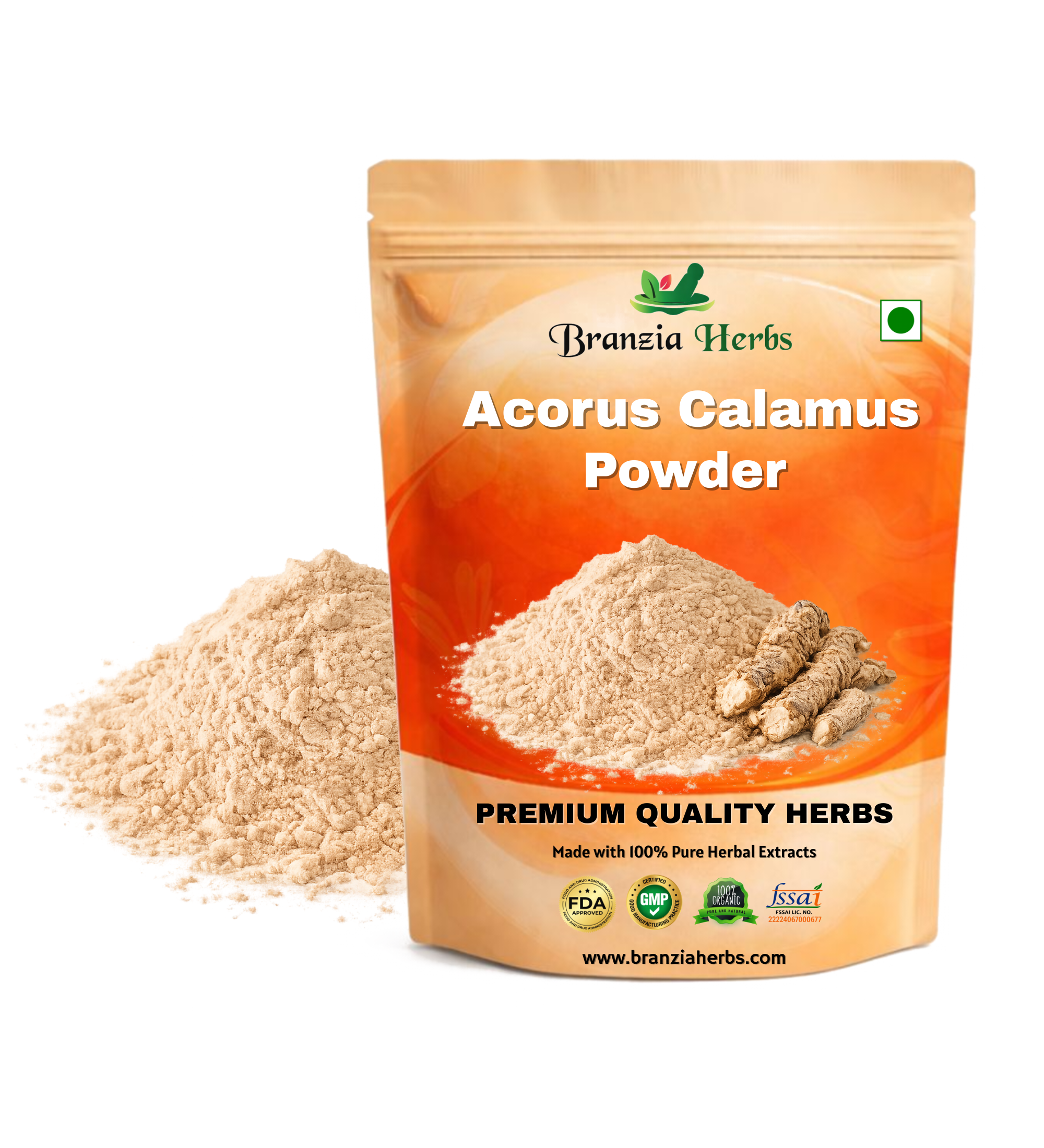 Acorus calamus (Sweet Flag) Powder - Branzia Herbs