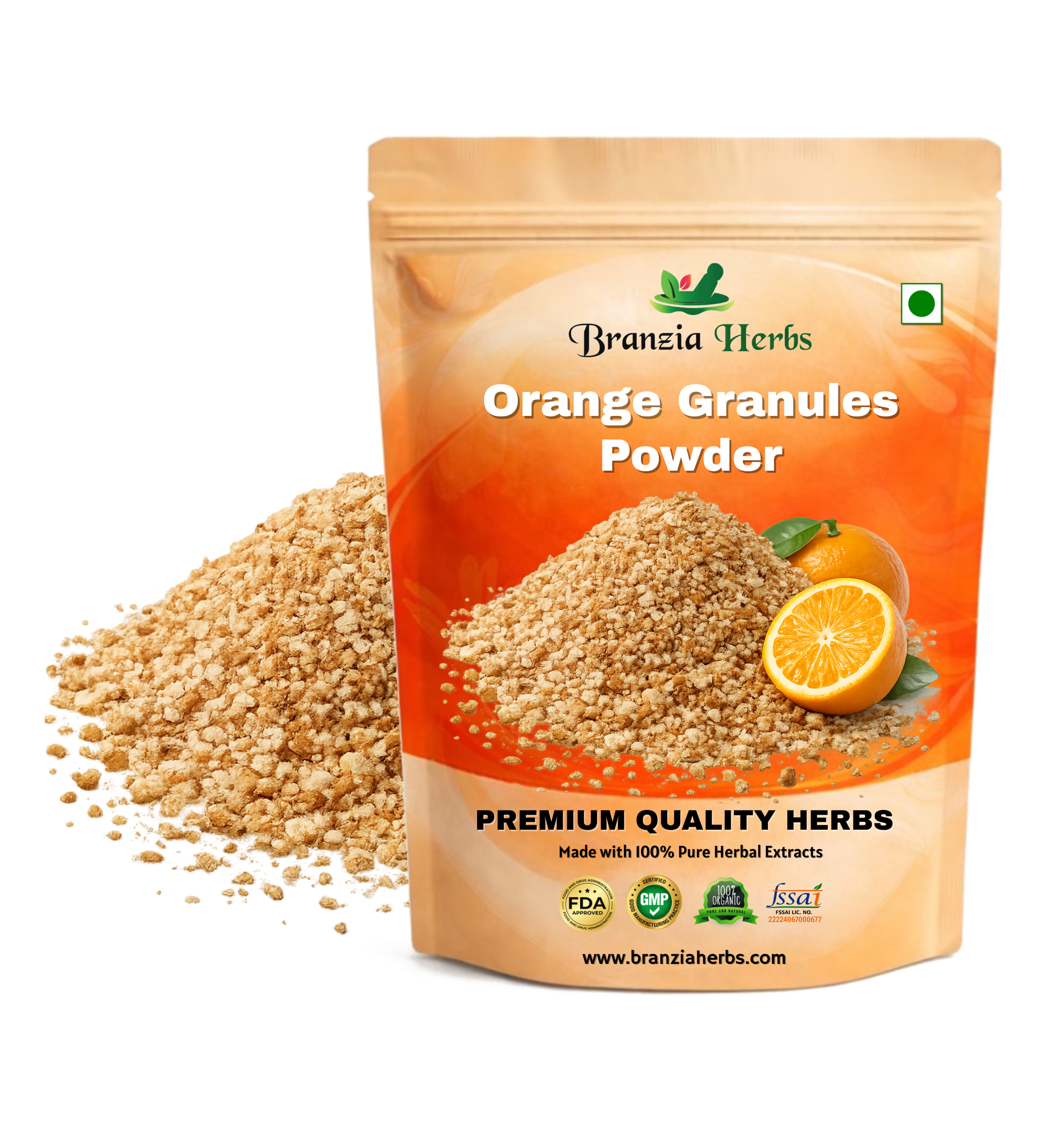 Orange Granules Wholesale Branzia Herbs
