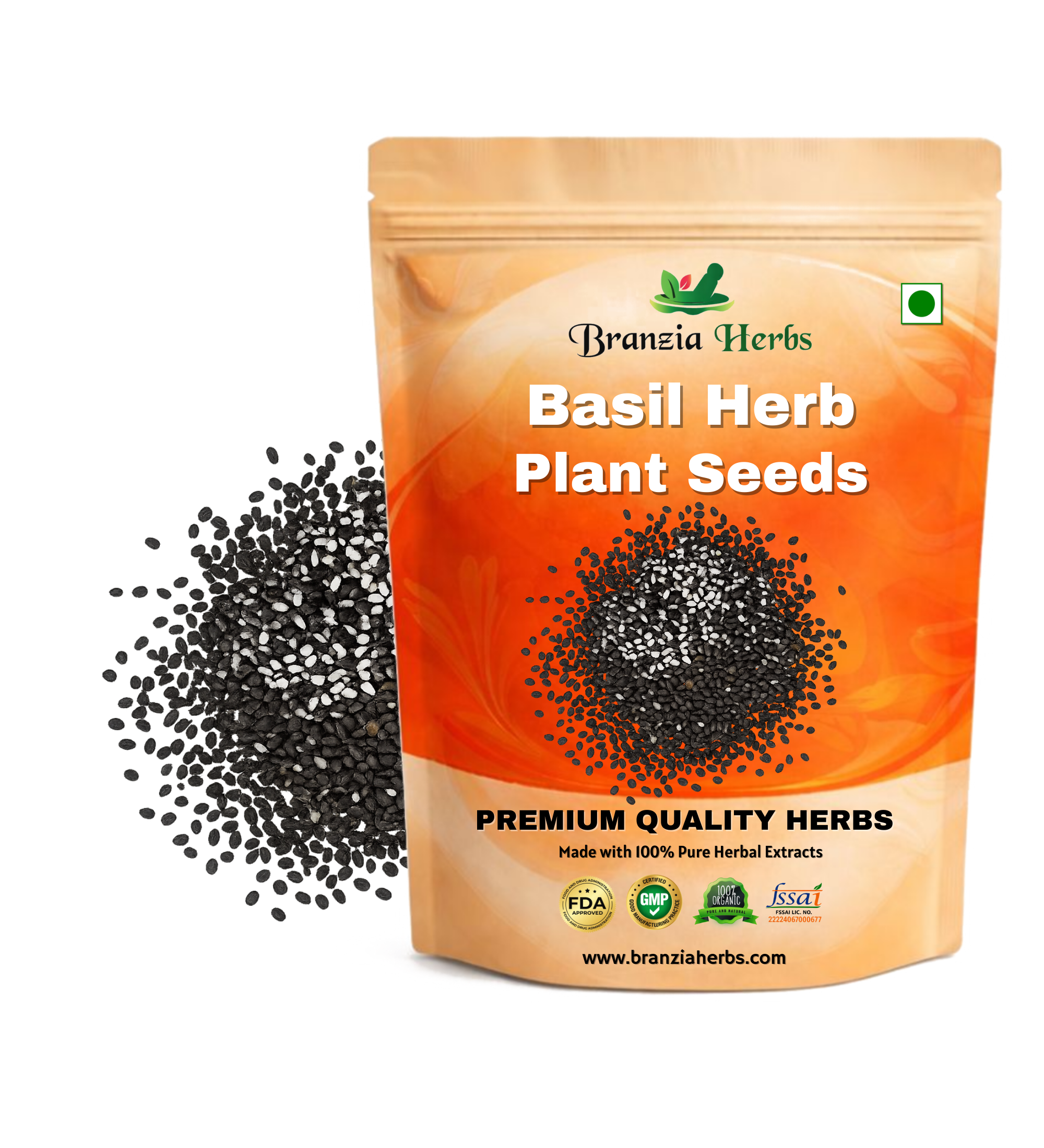 "Basil Herb Plant Seeds Branzia Herbs