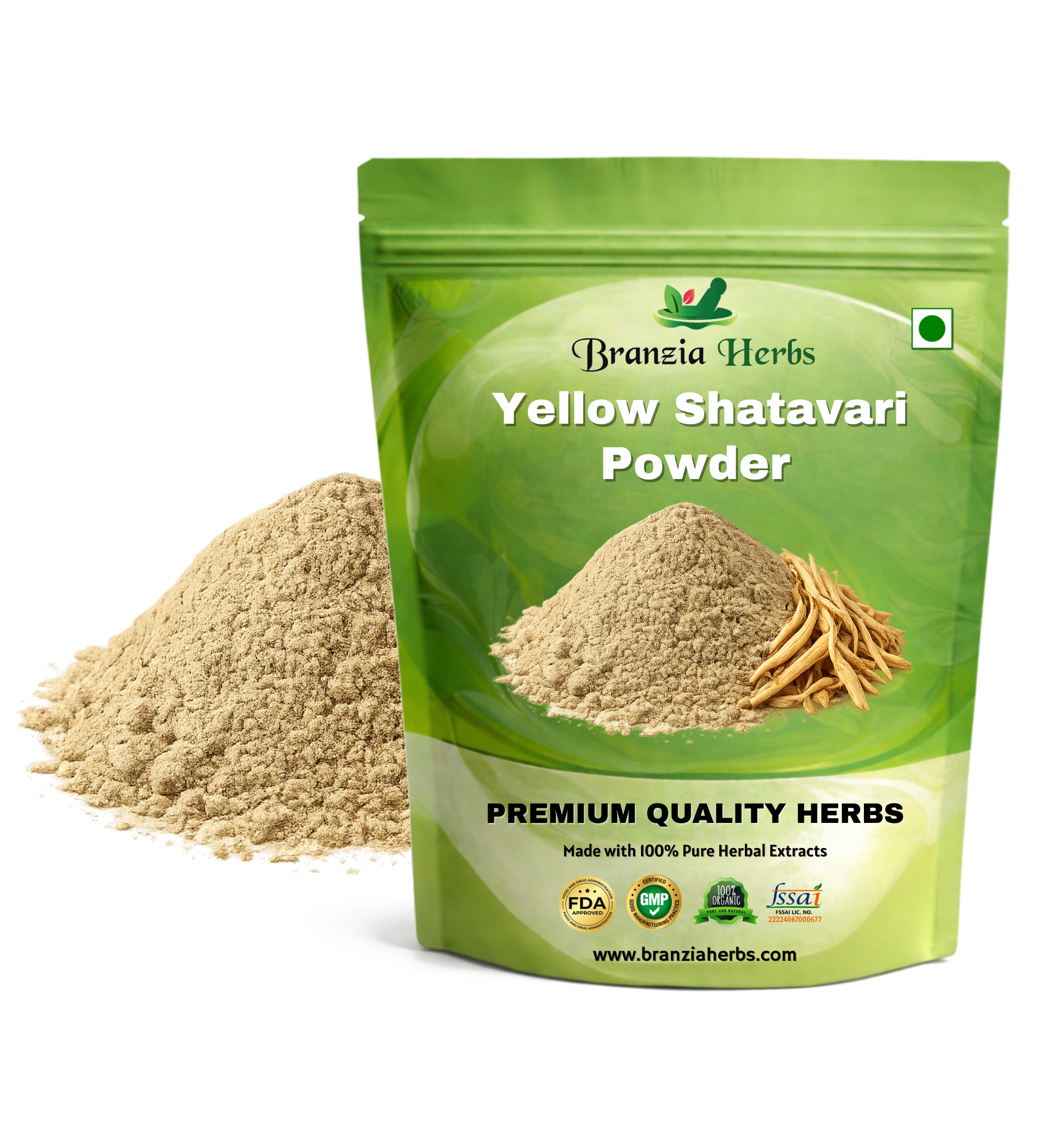 Yellow Shatavari powder Nepali Shatavar churan - Branzia Herbs