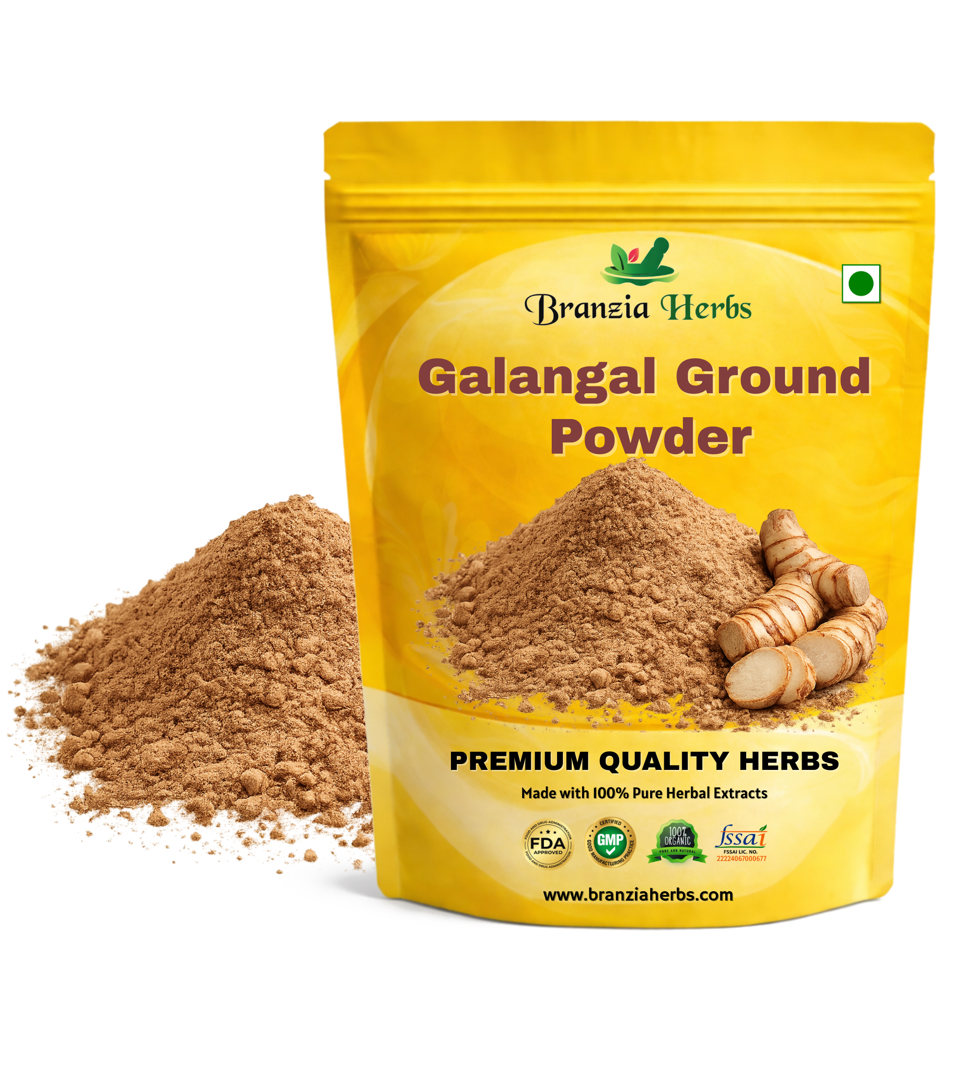 Galangal Ground Powder Wholesale - Branzia Herbs
