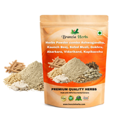 Herbs Powder combo Ashwagandha, Kaunch Beej, Safed Musli, Gokhru, Akarkara, Vidarikand, Kapikacchu (50 Gram Each)