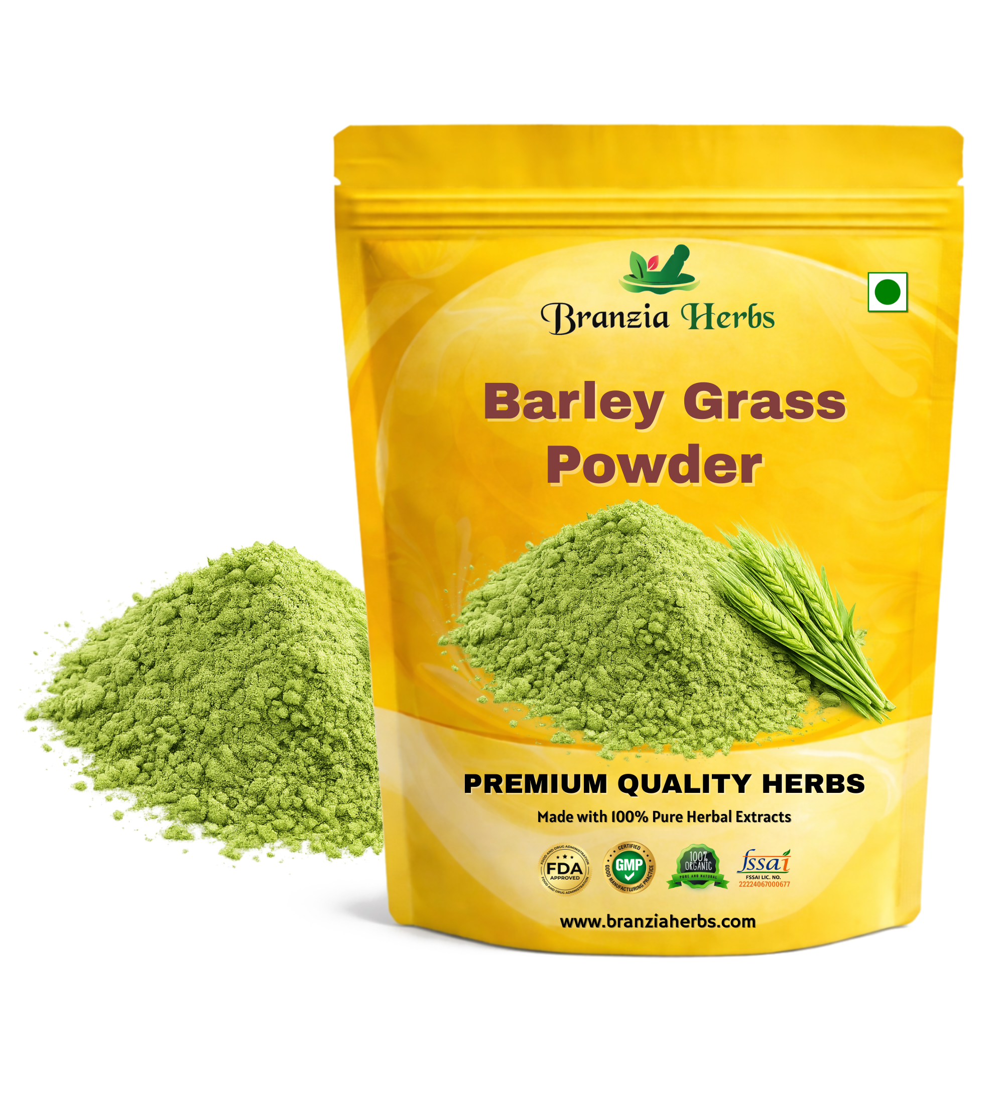 Barley Grass Powder - Hordeum vulgare - Branzia Herbs