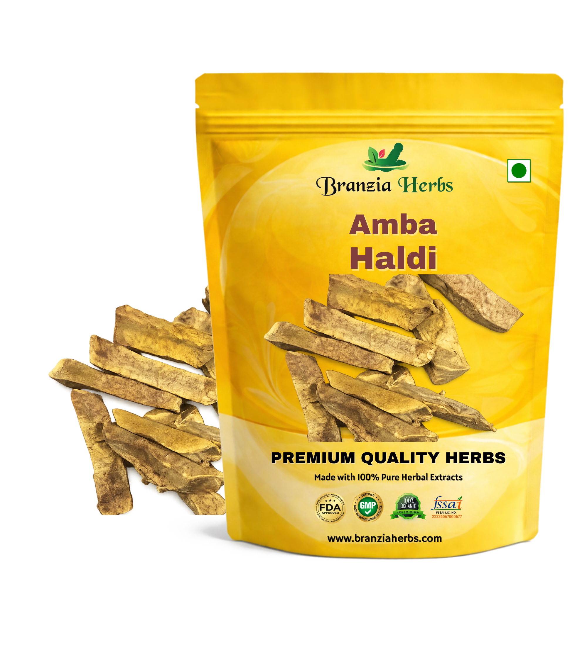 Amba Haldi | Wild Turmeric | Curcuma Amada Roxb - Branzia Herbs
