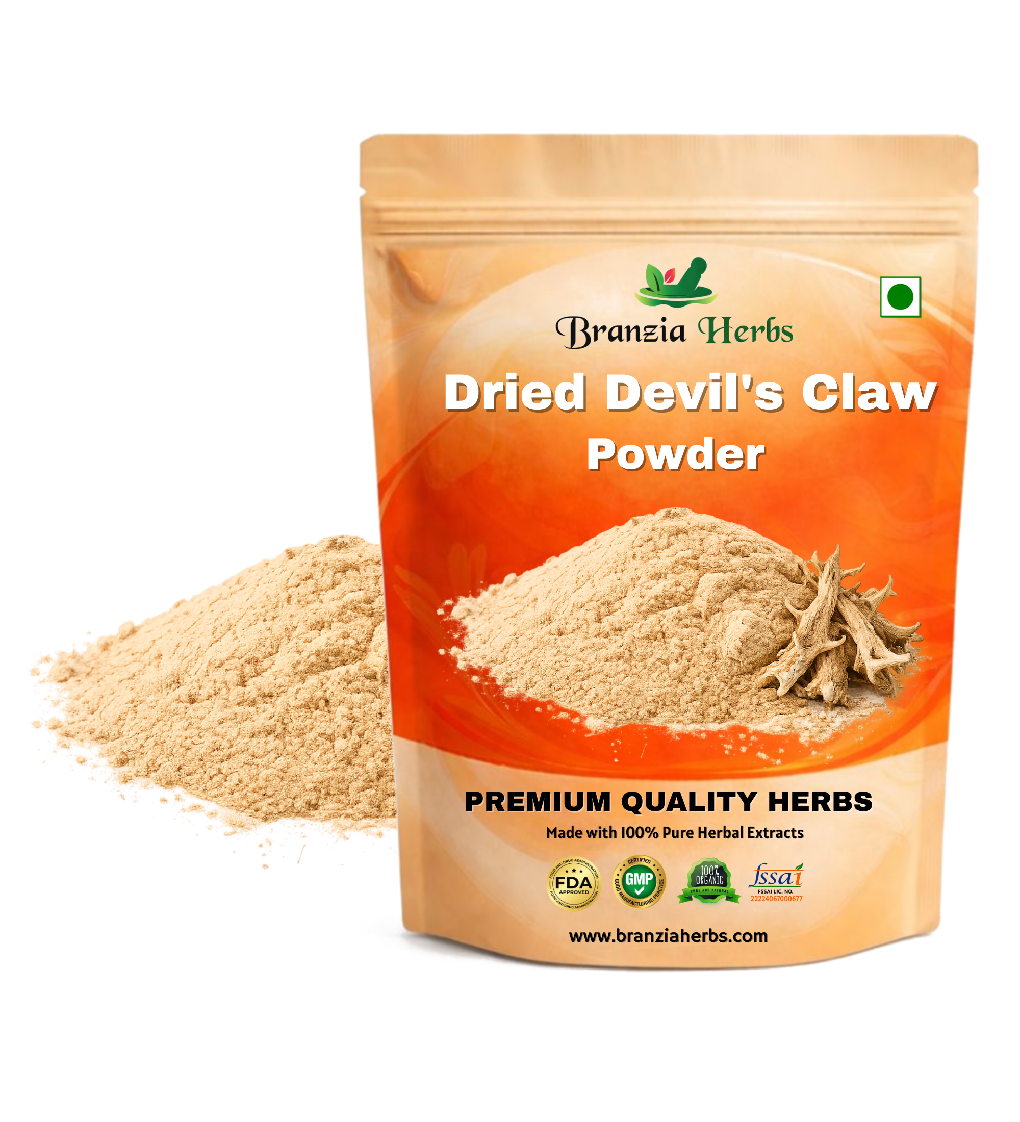 Dried Devil's Claw Powder (Harpagophytum procumbens) - Branzia Herbs