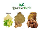 "Triphla Churna Powder Harad 100 Gm, Baheda 200 Gm, Amla 300 Gm Whole 600 Gm Combo Pack Herb " - Branzia Herbs