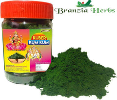 Sri Lakshmi Kuberar Green Thazhampoo KumKum / Sindoor Powder Powder (Green) - Branzia Herbs