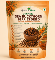 Organic Sea Buckthorn Berries Dried – Natural Superfood Berry Rich in Vitamin C for Herbal Tea, Smoothies, Wellness Drinks & Healthy Daily Nutrition