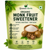 Monk Fruit Sweetener with Erythritol | Organic Keto Sugar Substitute | Monkfruit Granules Stevia Herb Blend