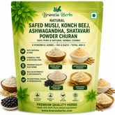 Safed Musli, Konch Beej, Ashwagandha, Shatavari Powder Churan 100 Gm Combo Pack 25 Gm Each Herb