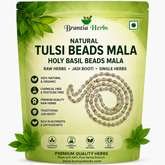 Natural Tulsi Beads Mala - 108+1 Beads
