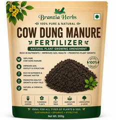 Cow Dung Manure Fertilizer for All Plants | Cow Dung Vermi Compost Soil Manure for Home Gardening, Indoor Kitchen Bedroom Plants | Material : Nice Powder, No Smell and Fully Sun Dried