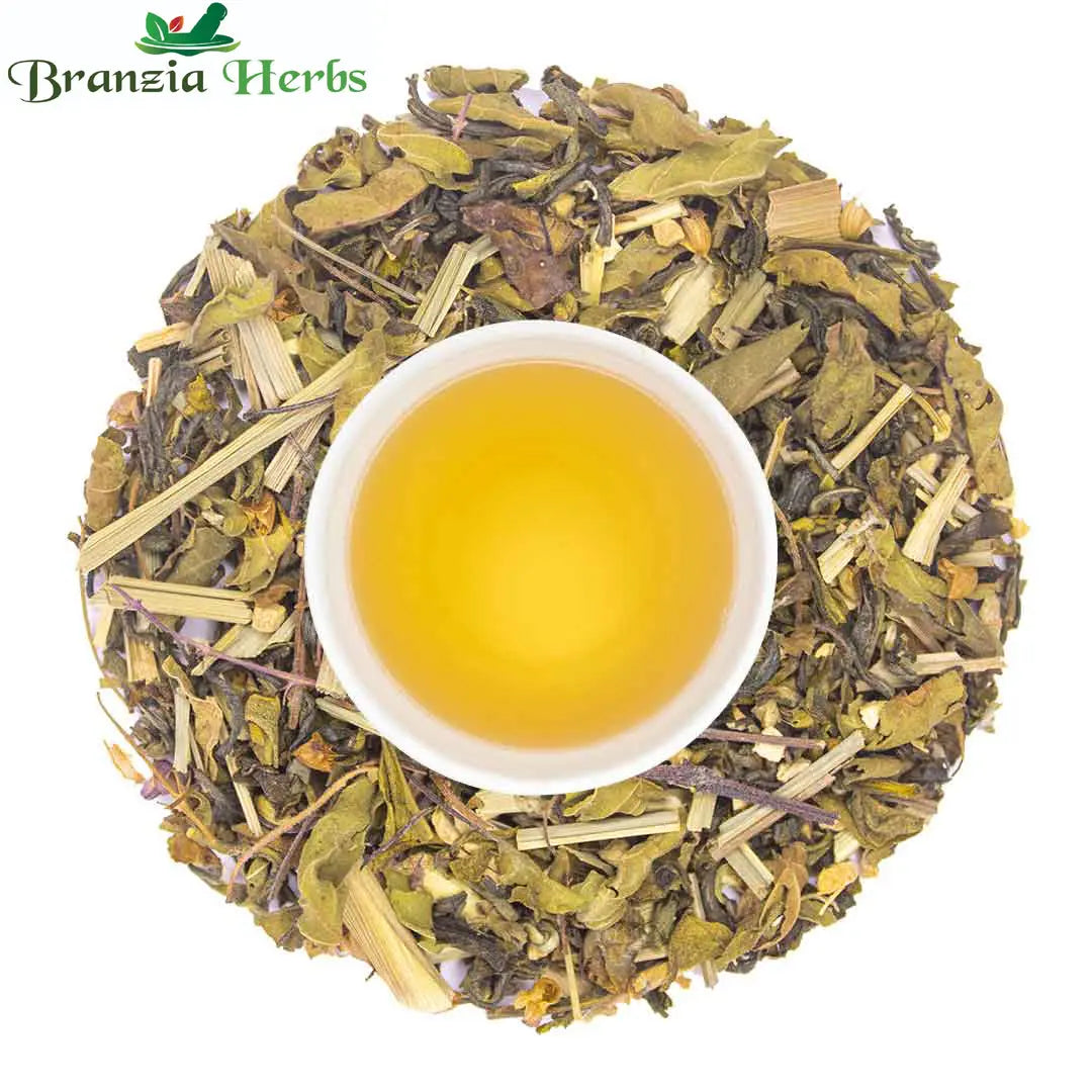 "Tulsi Green Tea with Ginger and Lemongrass – Detox Tea for Healthy Heart " - Branzia Herbs