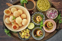 Pani Puri Kit with 50 Crispy Puris, Pani Masala & Chutney Mix – Authentic Indian Street Food Snack Kit for Homemade Golgappa & Puchka Experience
