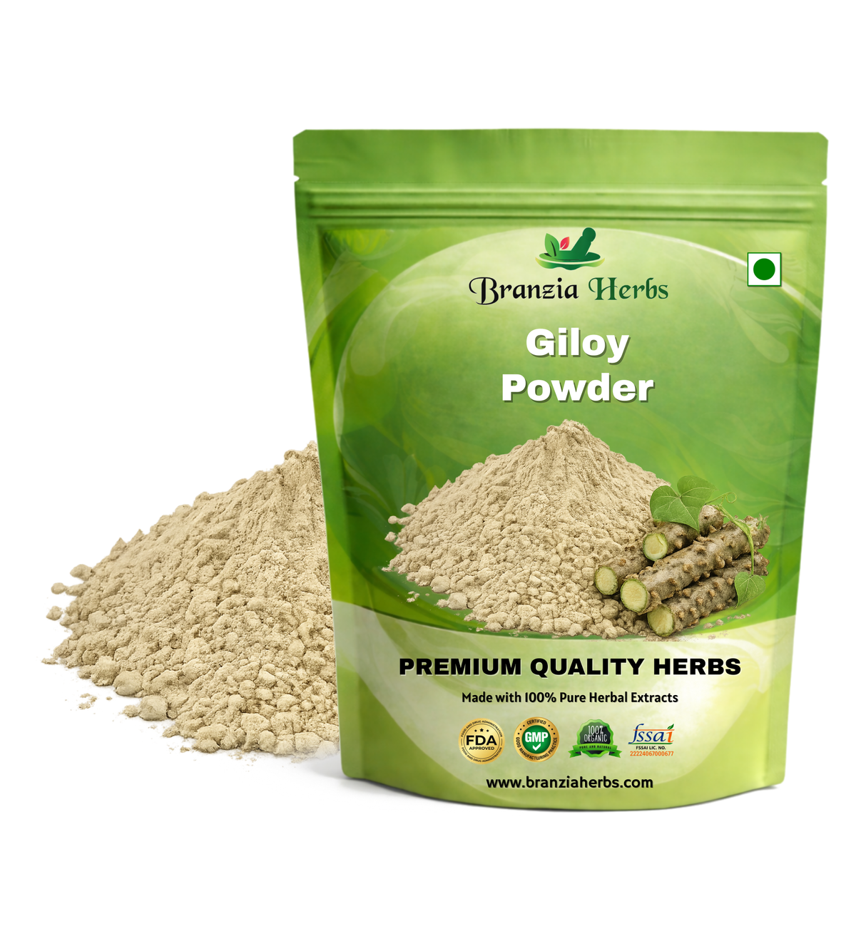 Giloy Powder - Guduchi - Tinospora cordifolia - Branzia Herbs