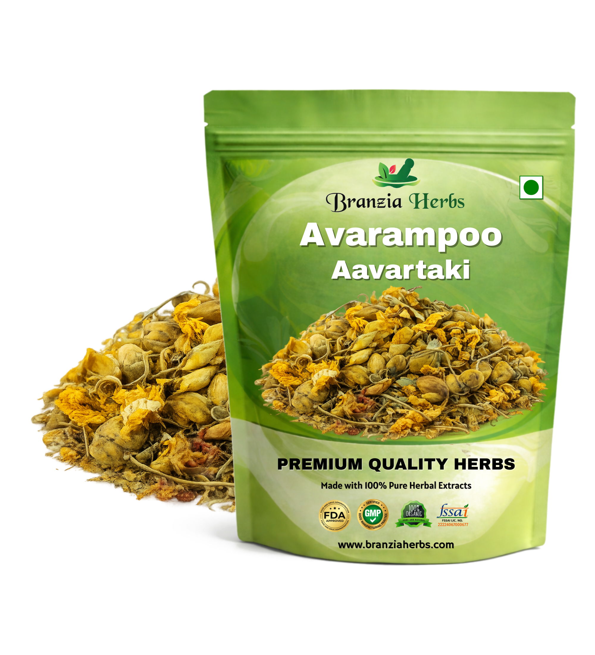 Avarampoo Aavartaki/Tarwar Senna Auriculata/Tamgedu Dried Flowers - Branzia Herbs