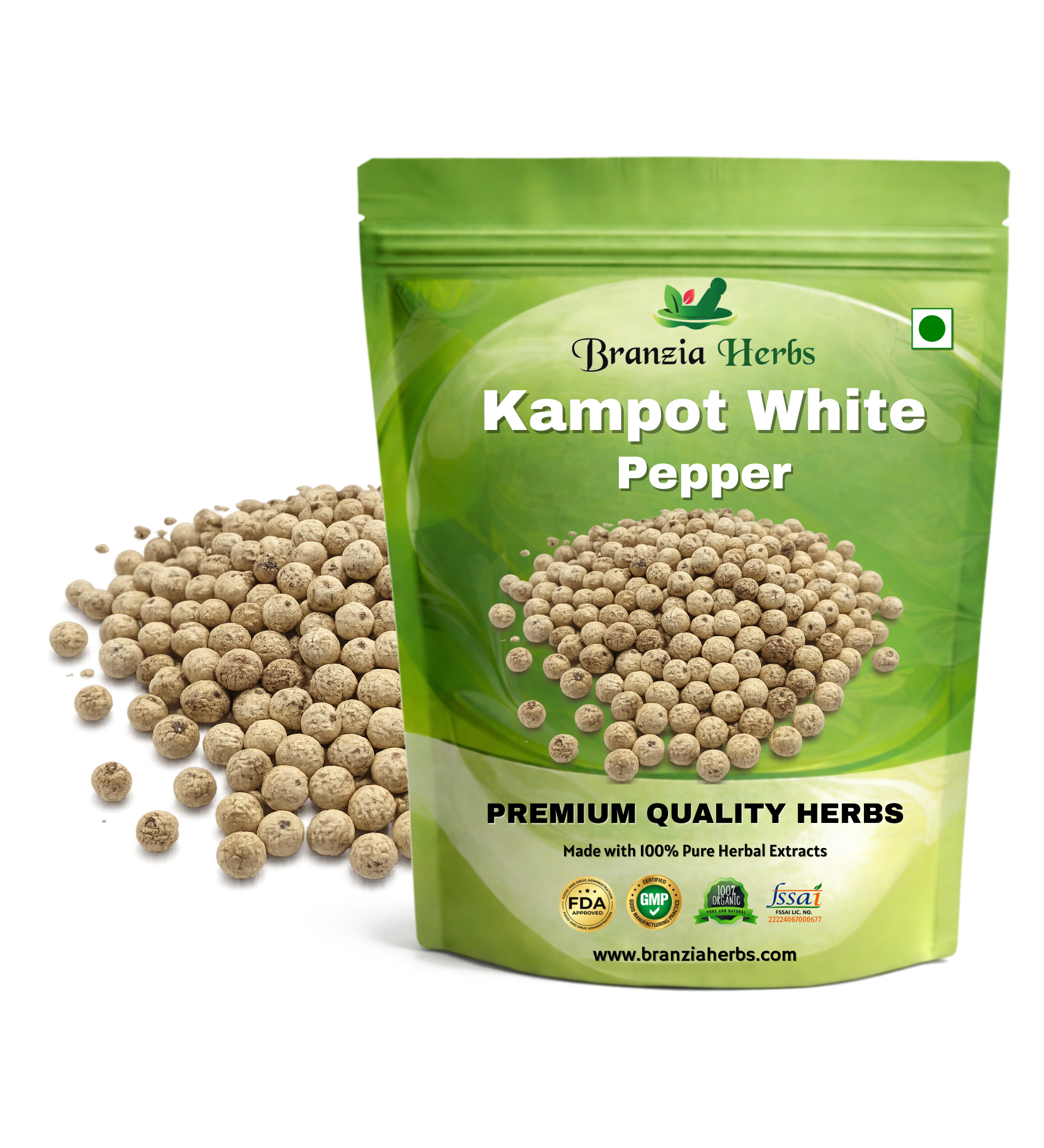 Kampot White Pepper Wholesale Branzia Herbs