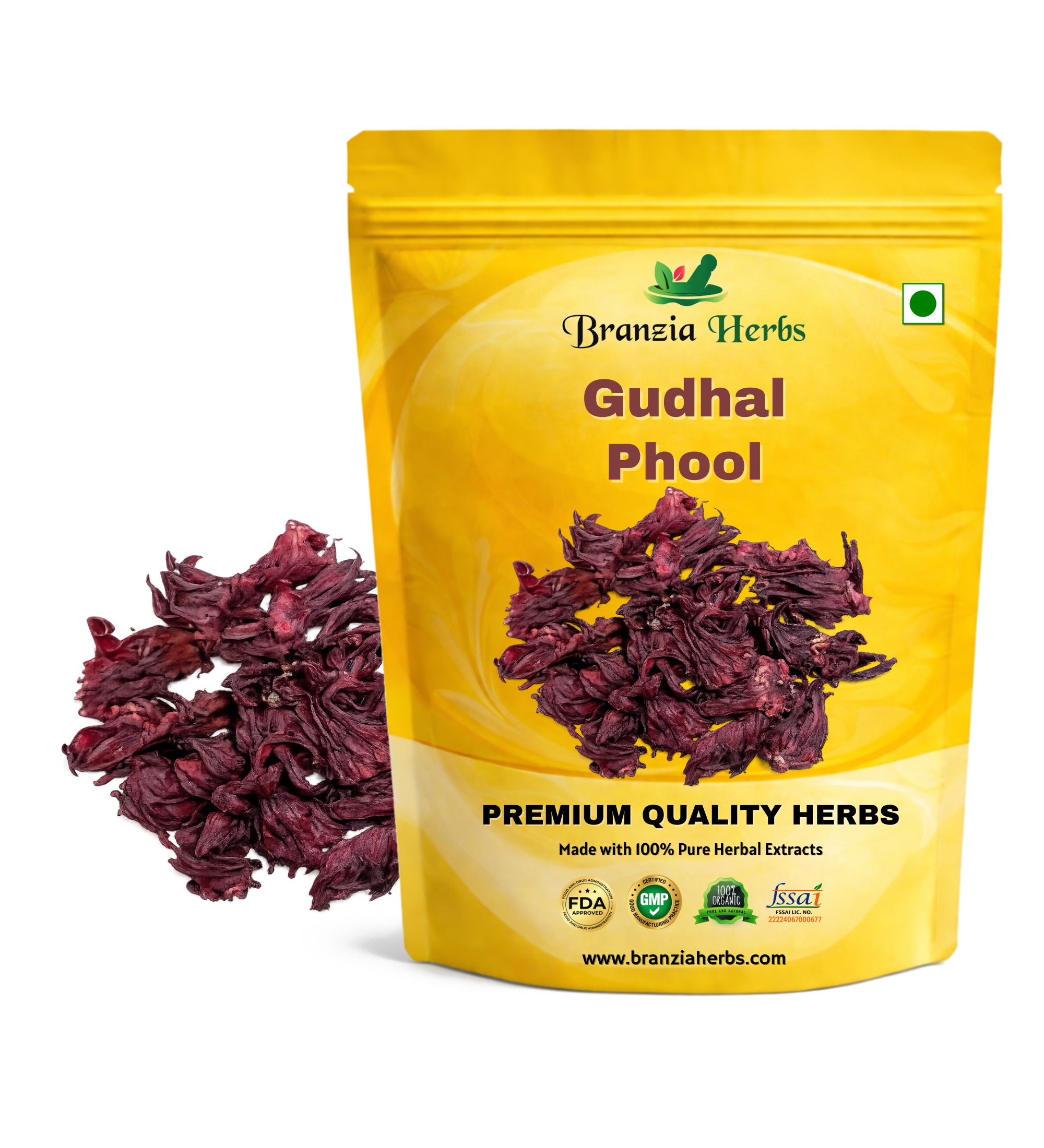 Gudhal Phool-Hibiscus Flower Raw Herbs-Gudhal Flower Dried - Branzia Herbs