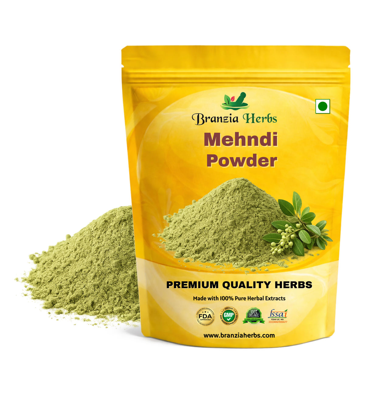 "Mehndi Powder - Henna Powder - Lawsonia inermis - Hina " - Branzia Herbs