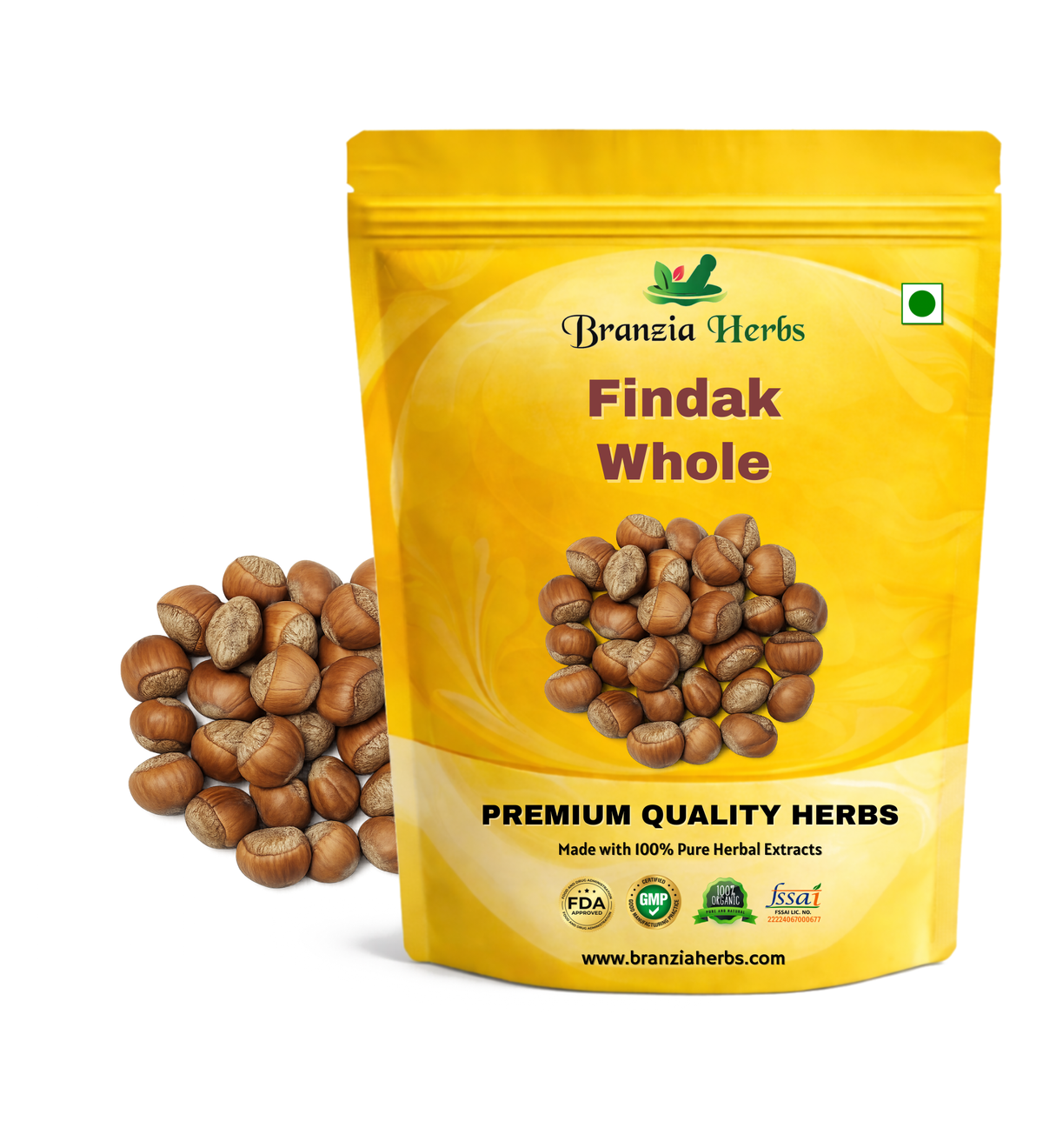 Findak | Hazelnut With Shell | Corylus Avellana - Branzia Herbs