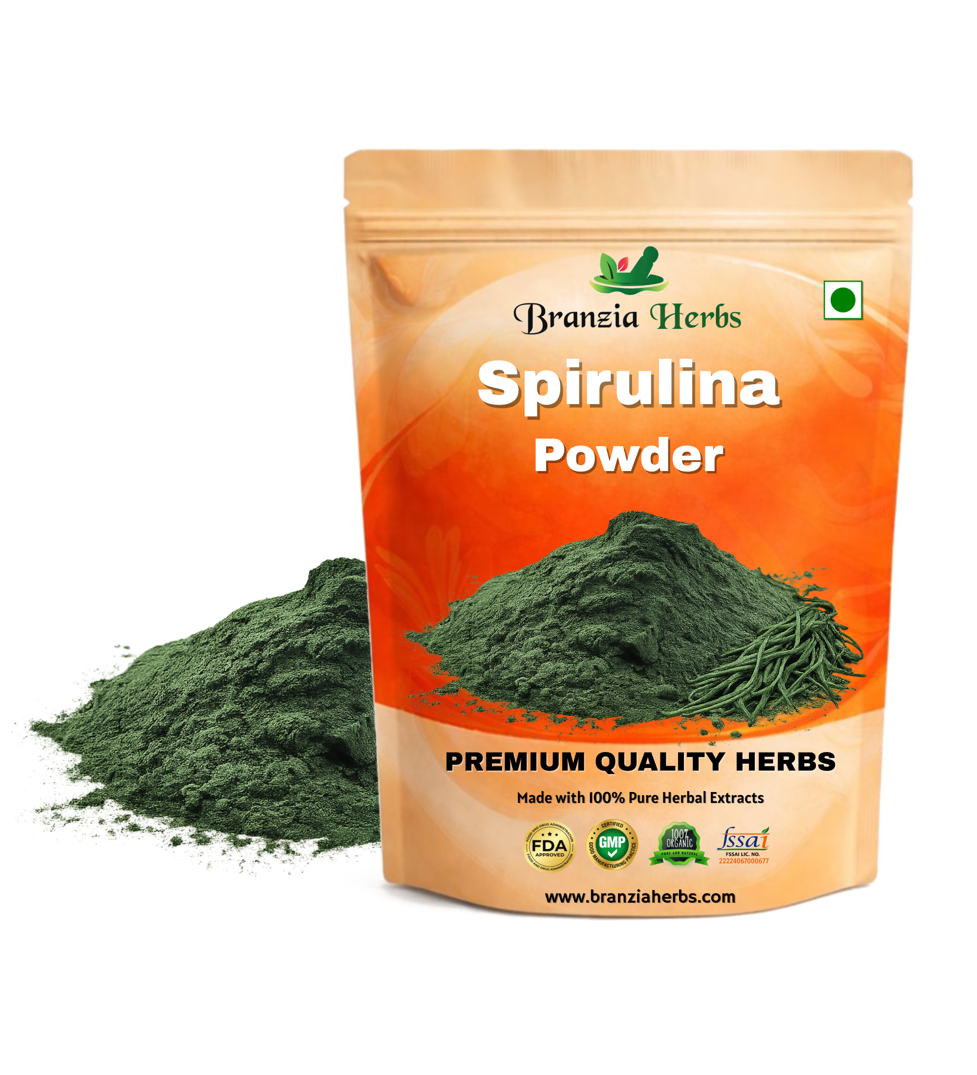 "Spirulina Powder - Arthrospira platensis " - Branzia Herbs