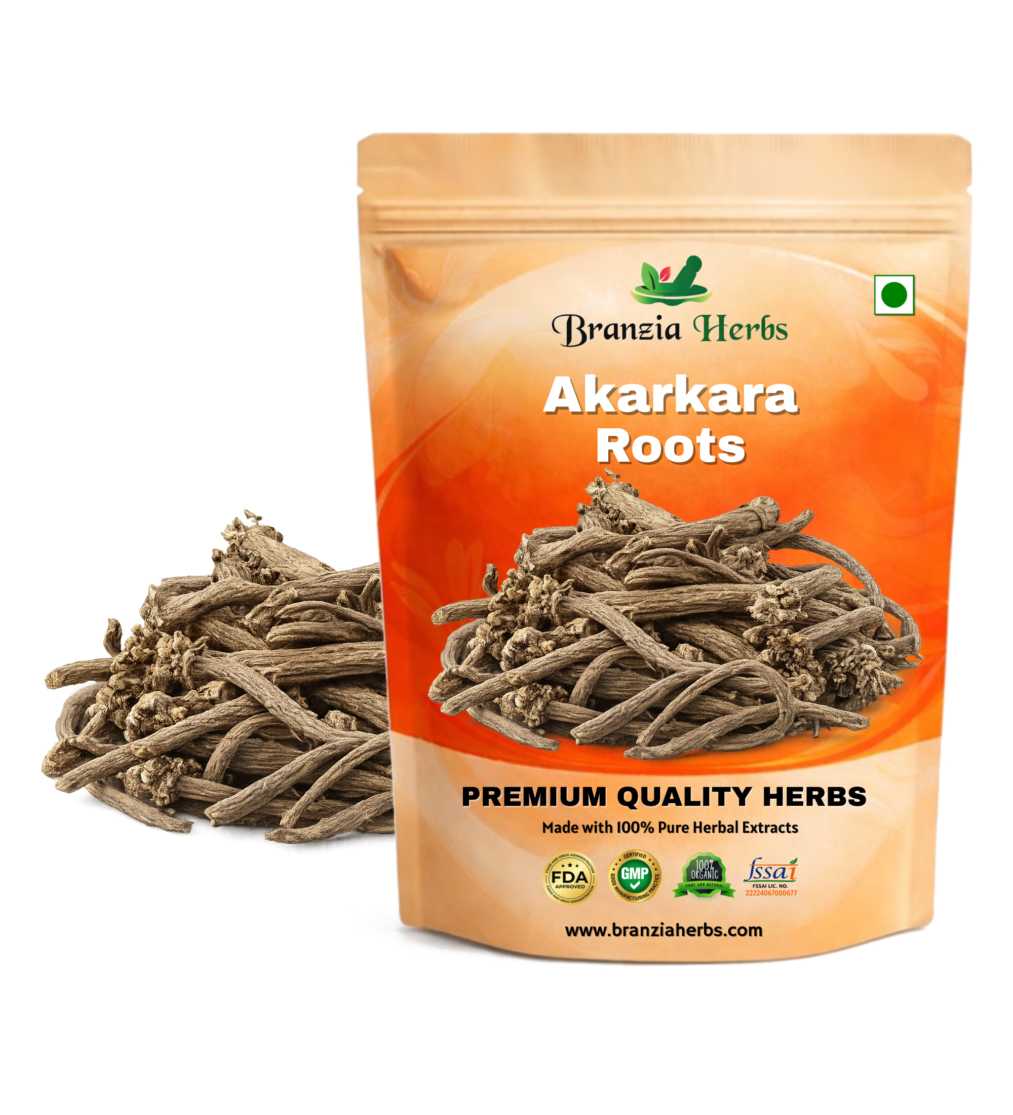 Akarkara Roots - Anacyclus pyrethrum - Pellitory Roots - Branzia Herbs