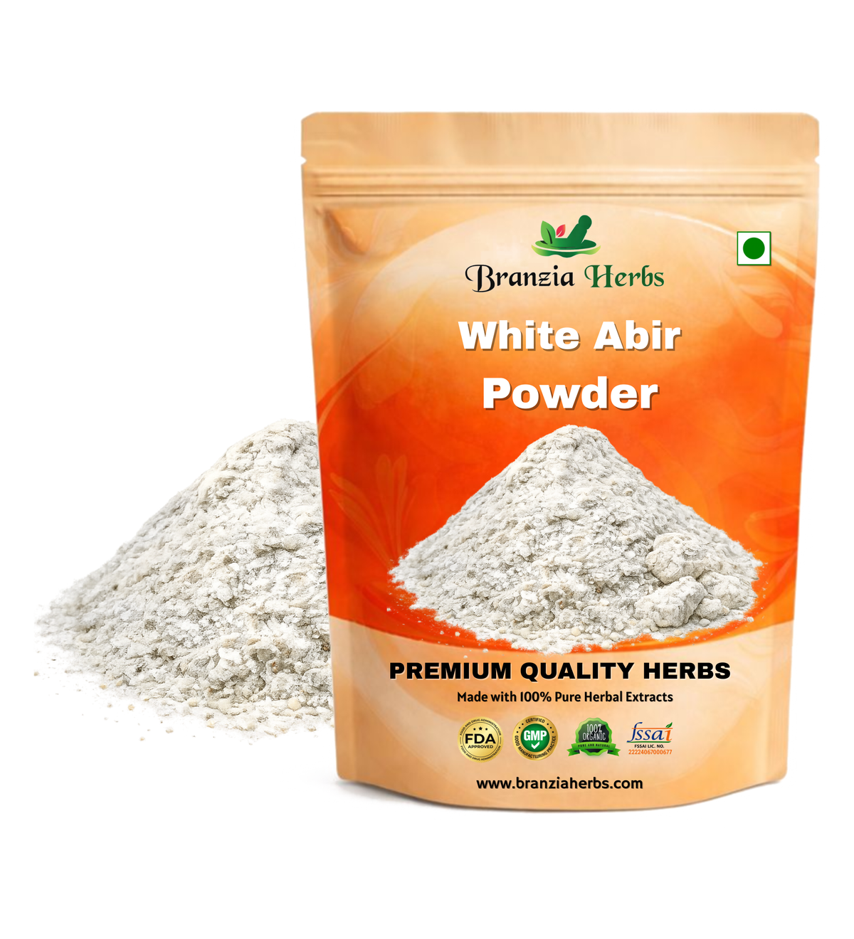 White Abir Powder, Abeer Powder - Branzia Herbs