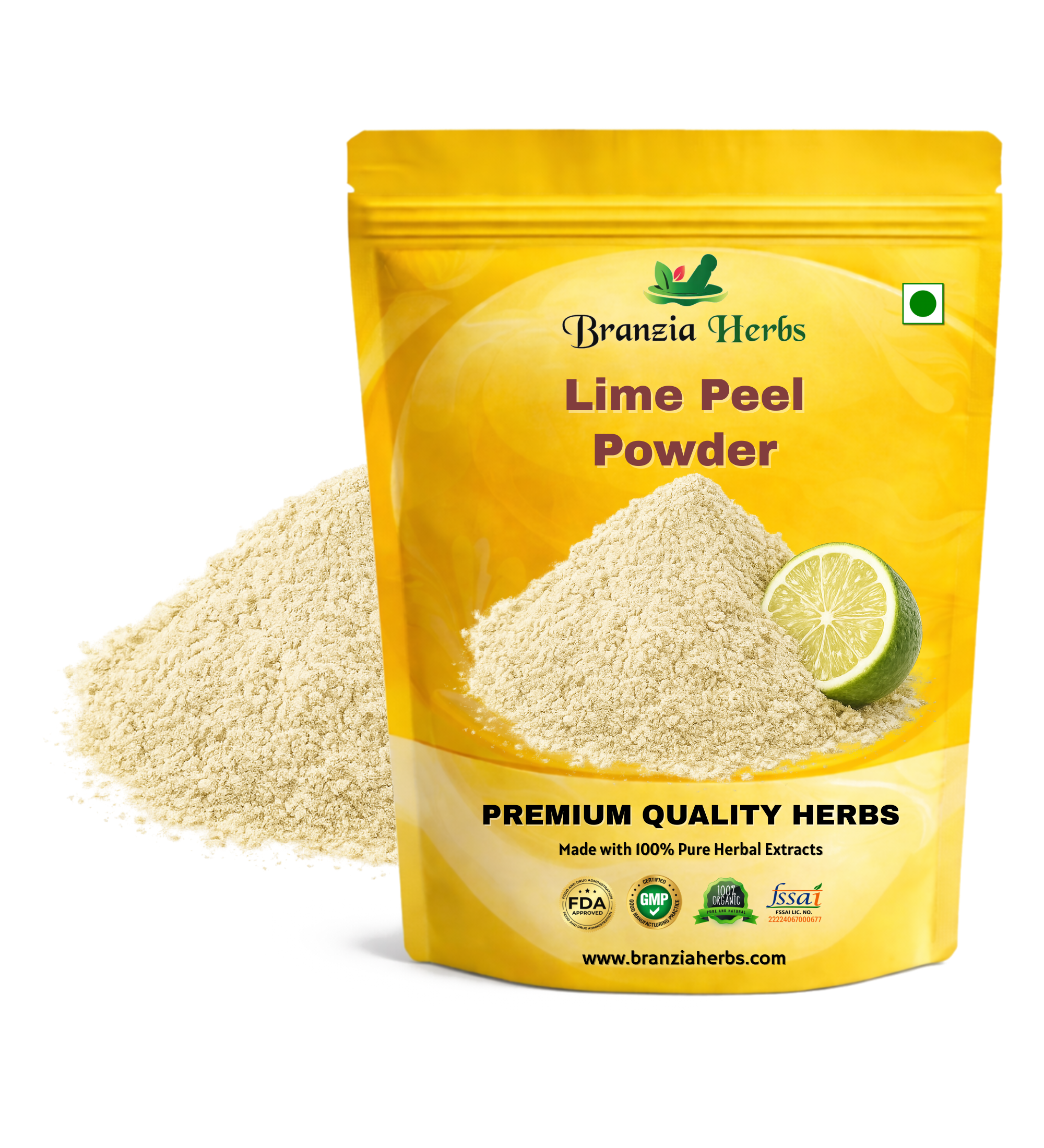 Lime Peel (Powder) | Certified Organic – Gneiss Spice - Branzia Herbs