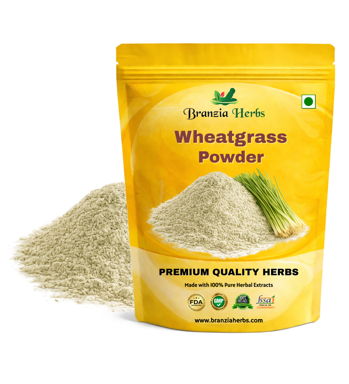 "Wheatgrass Powder - Triticum aestivum " - Branzia Herbs