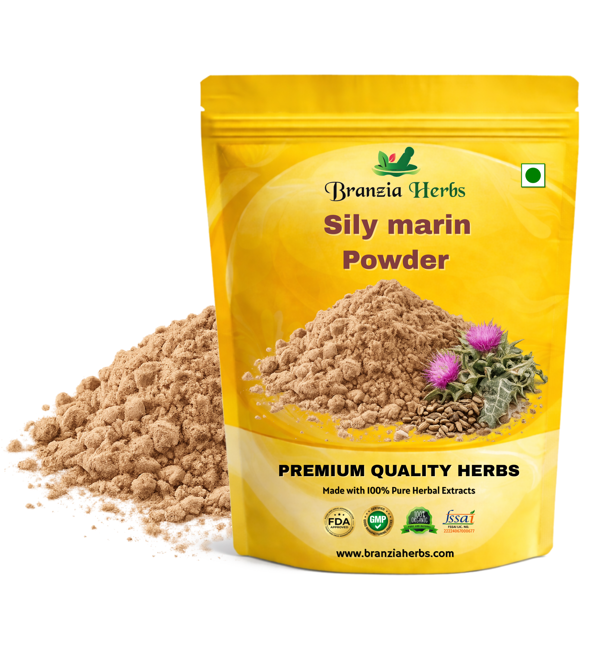 Sily marin – Milk thistle Powder - Branzia Herbs