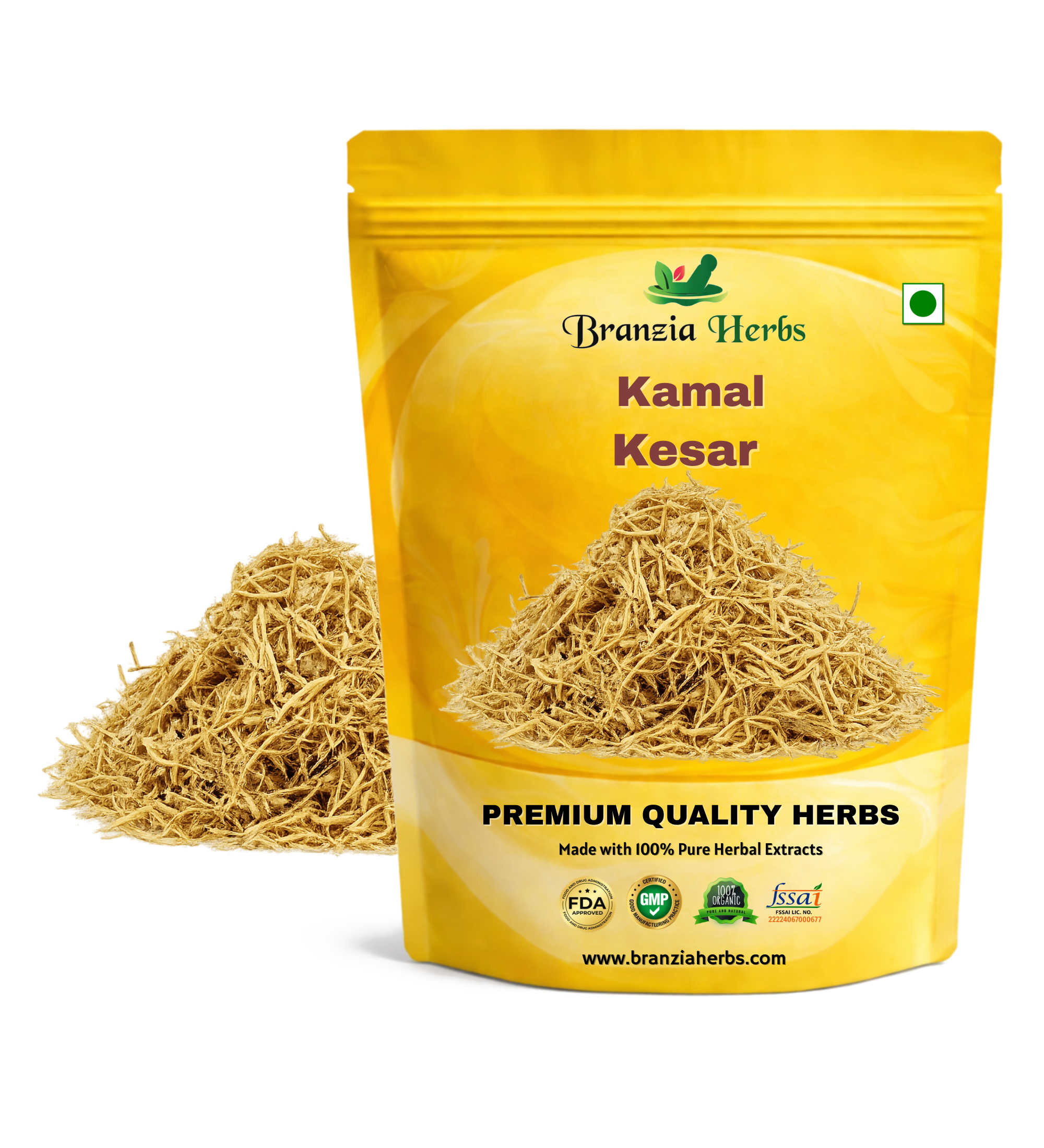 Kamal Kesar - Nelumbo Nucifera Stigmas - Lotus Saffron - Pollen of Lotus Branzia Herbs
