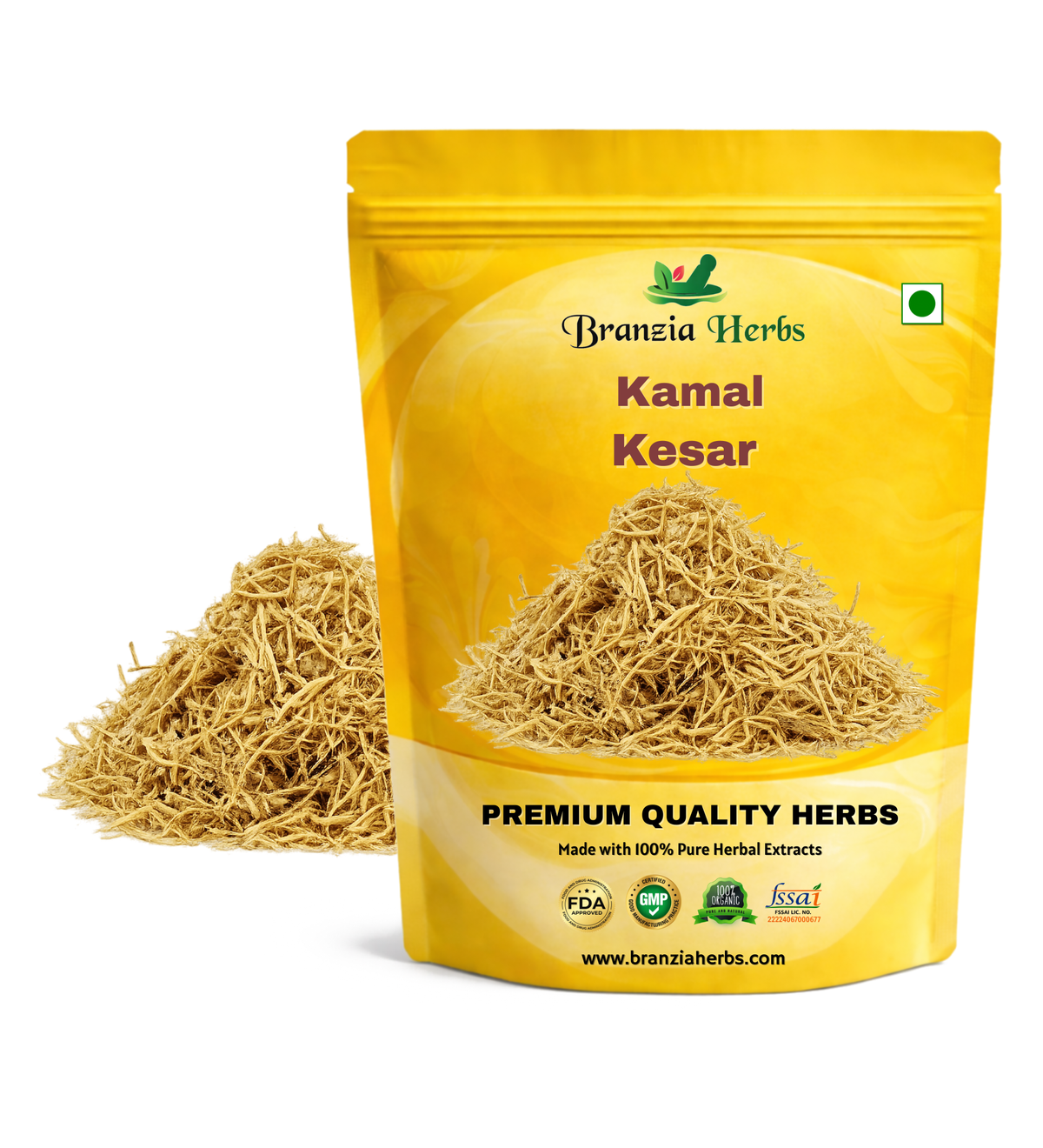 Kamal Kesar - Nelumbo Nucifera Stigmas - Lotus Saffron - Pollen of Lotus Branzia Herbs