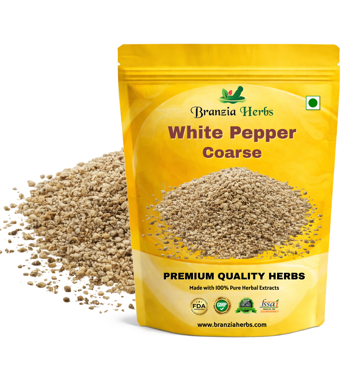 White Pepper Coarse Wholesale Branzia Herbs