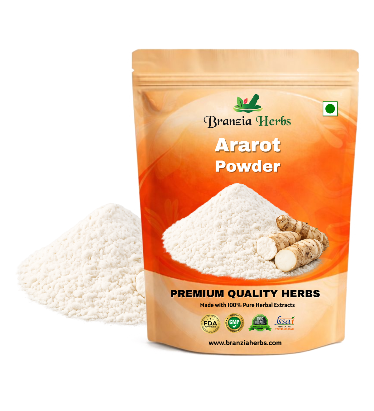 ARAROT POWDER – ARAROT STARCH – ARROWROOT FLOUR – ARROWROOT POWDER – MARANTA ARUNDINACEA – CURCUMA ANGUSTIFOLIA - Branzia Herbs
