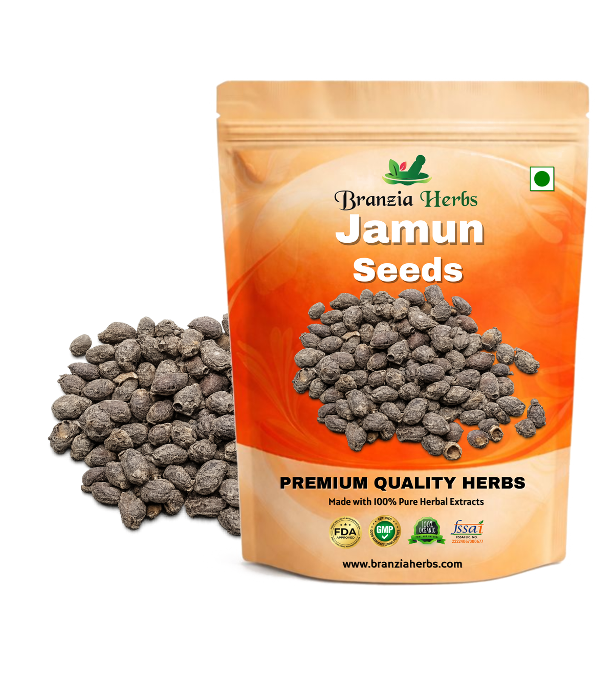 Jamun Seeds Guthli - Syzygium Cumini - Black Plum - Java Plum - Branzia Herbs