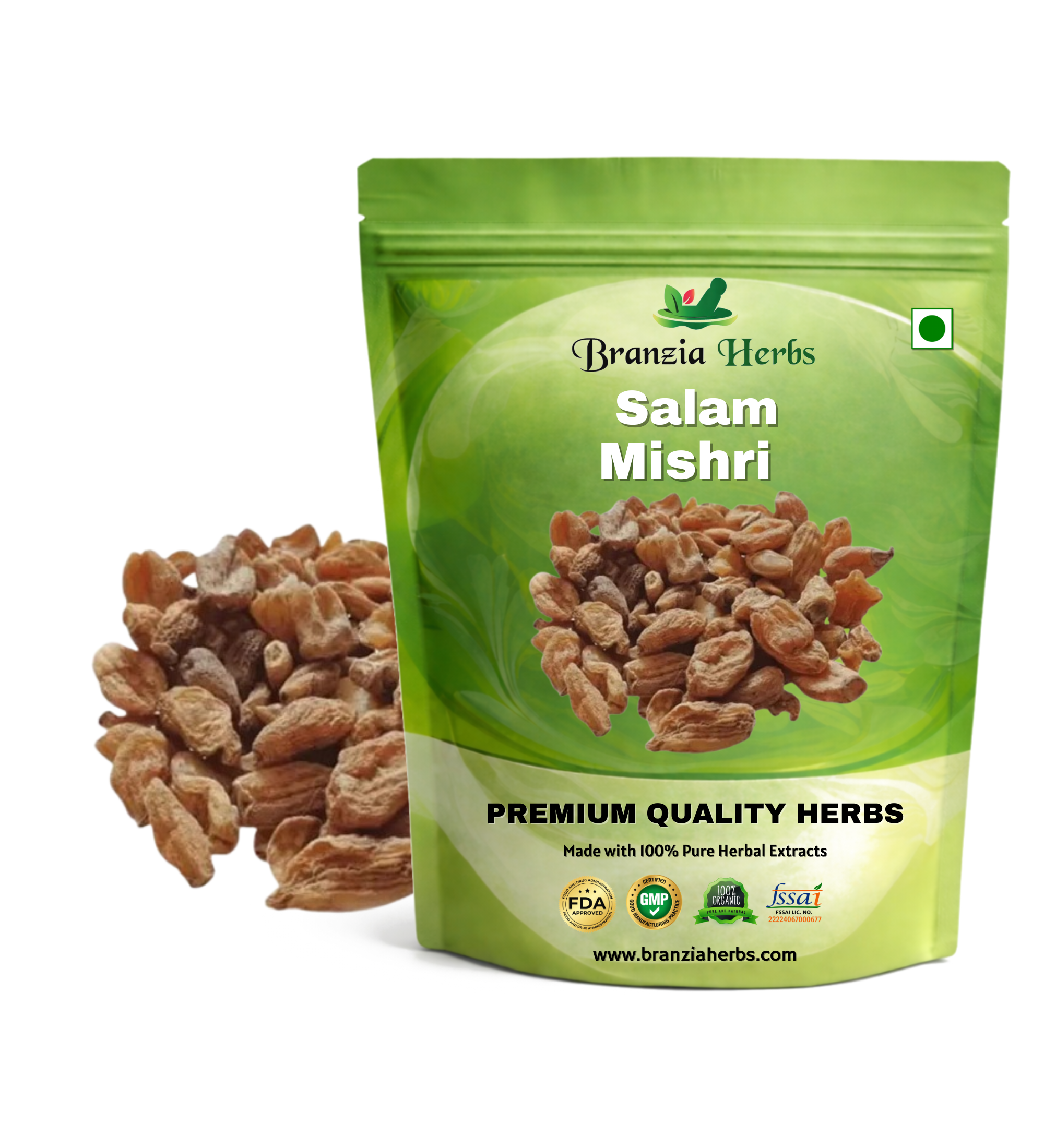 Salam Mishri / Salab Misri / Salap Mishri / Salam Mishri / Orchis Latifolia - Branzia Herbs