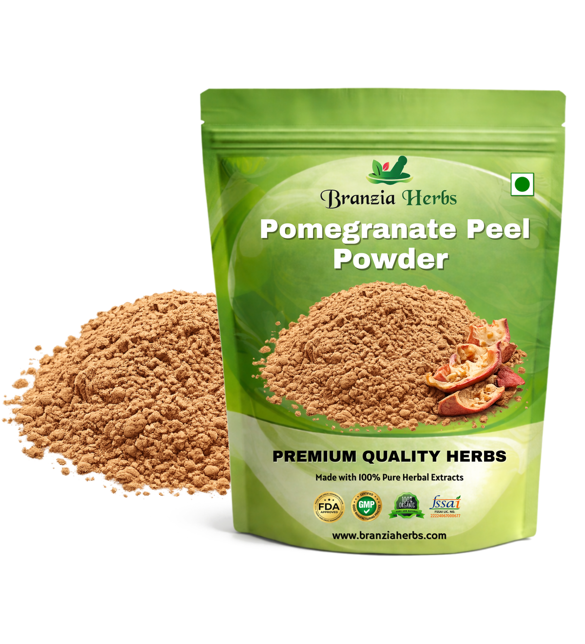 Pomegranate Peel Powder - Punica granatum - Anar Chilka - Branzia Herbs