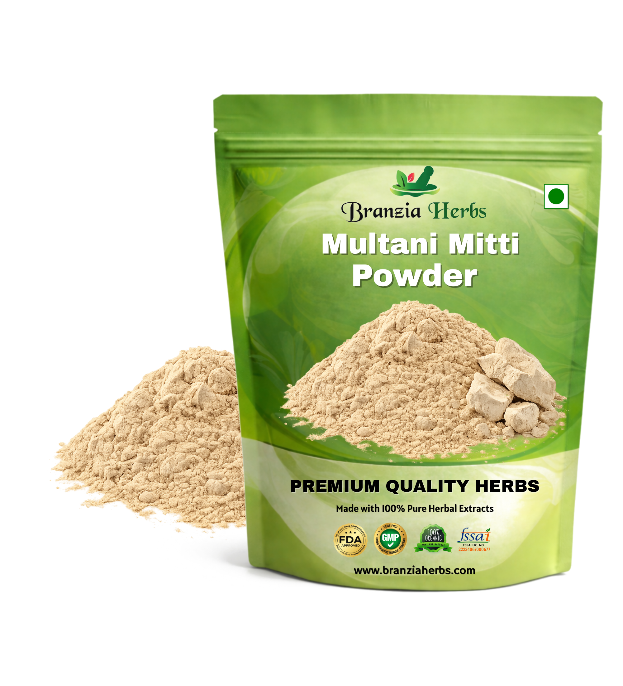 Multani Mitti - Fullers Earth - Multani soil - Bentonite Clay - Branzia Herbs