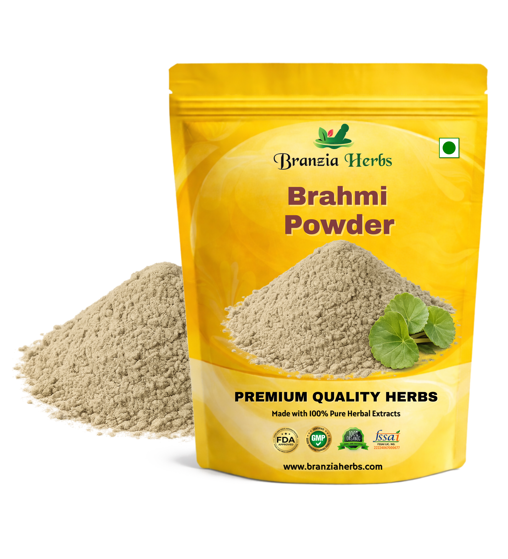 Brahmi Powder – Indian Pennywort – Centella asiatica - Branzia Herbs