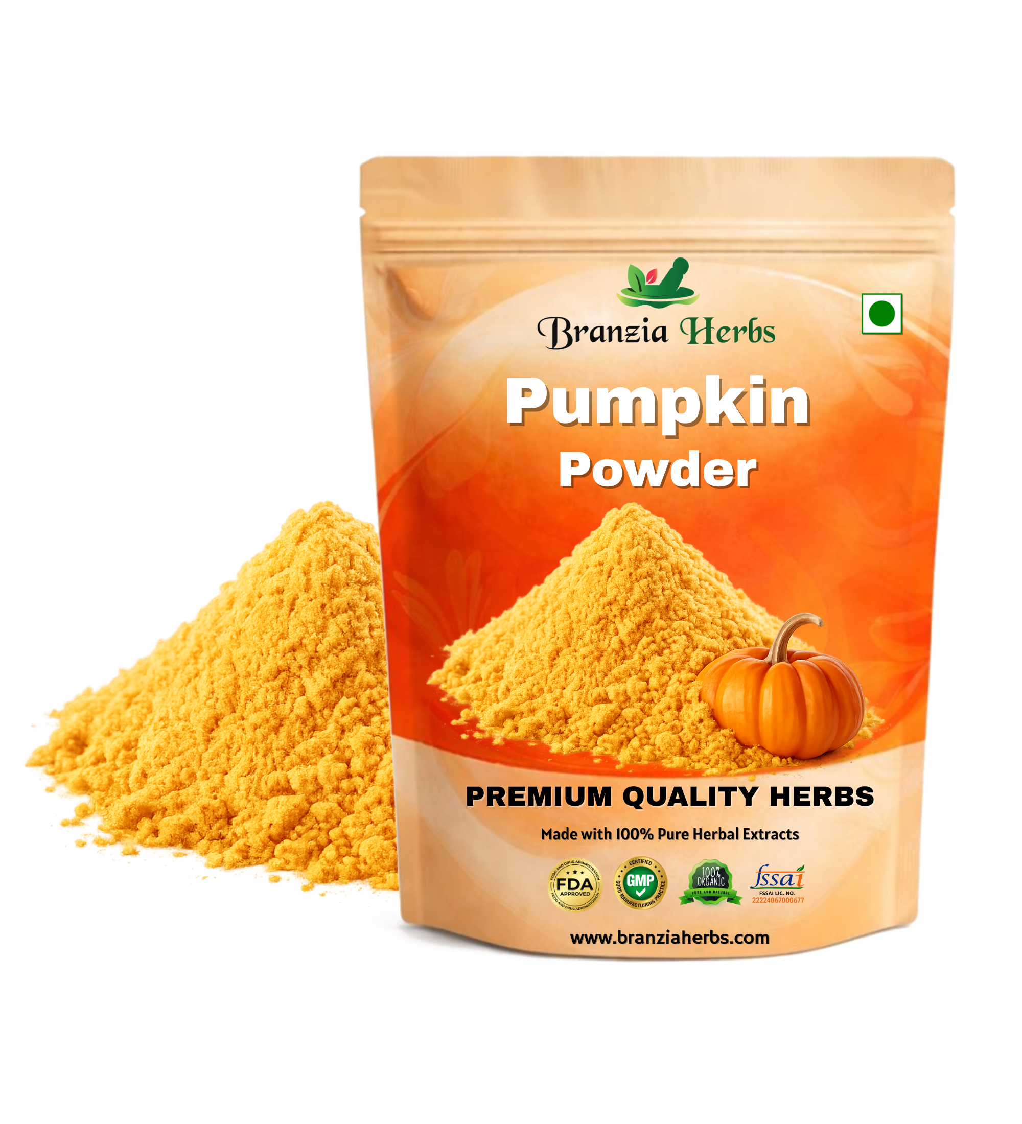 " Natural Sun Dry Pumpkin Powder  " - Branzia Herbs