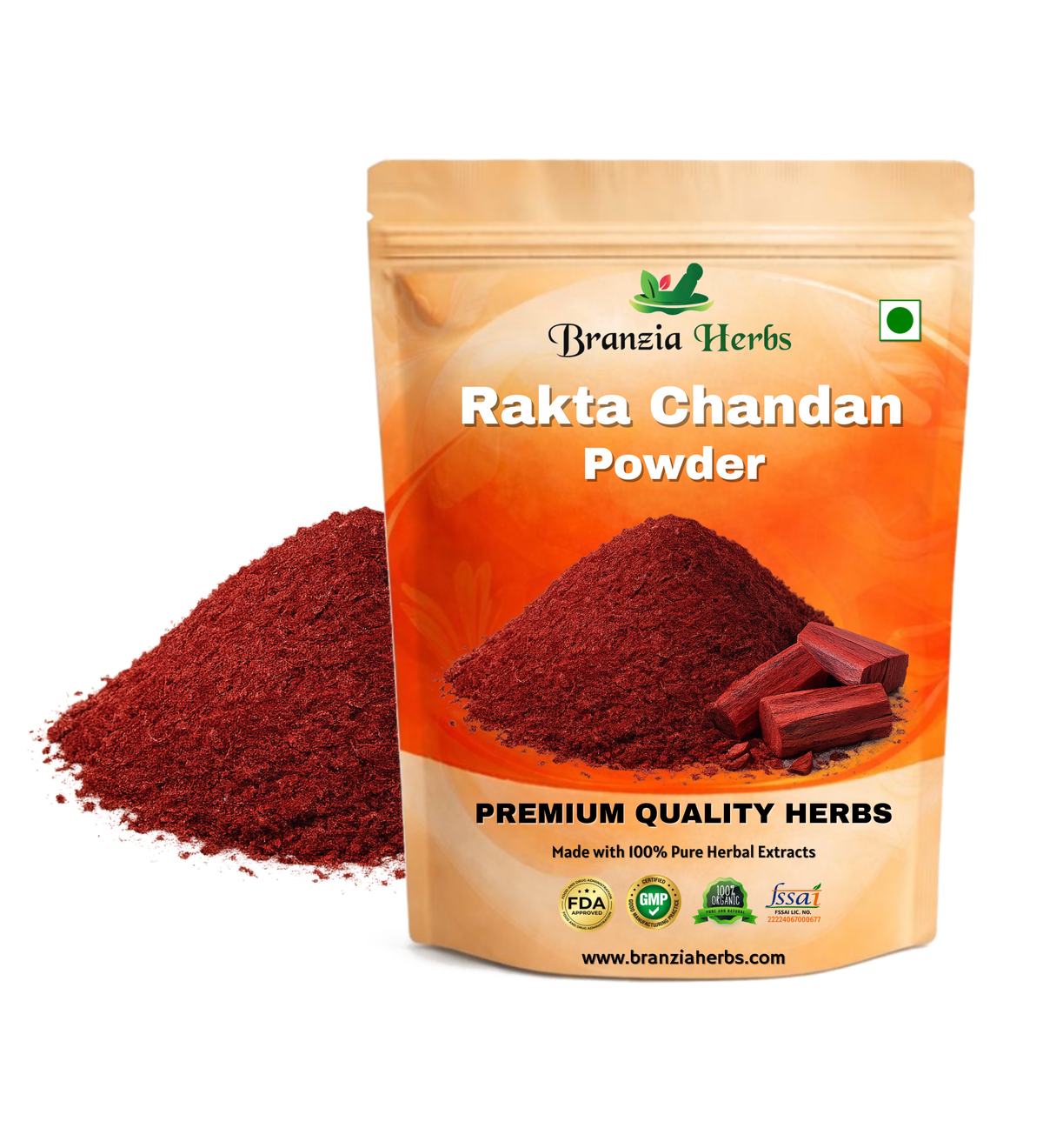 "Rakta Chandan Powder – Ratanjali Powder – Red Sandalwood " - Branzia Herbs