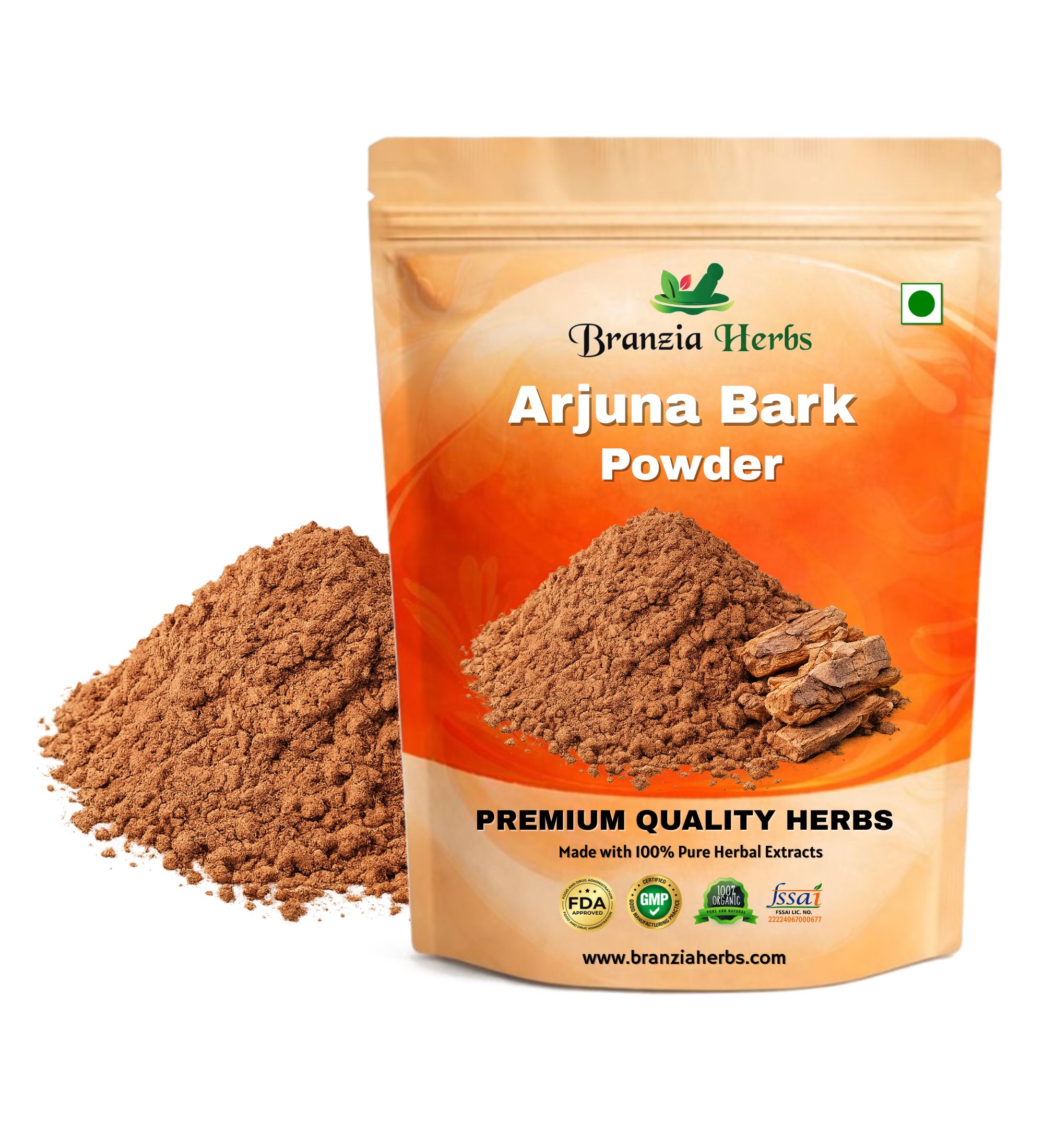 Arjuna Bark Powder - Terminalia Arjuna - Arjuna chaal - Branzia Herbs
