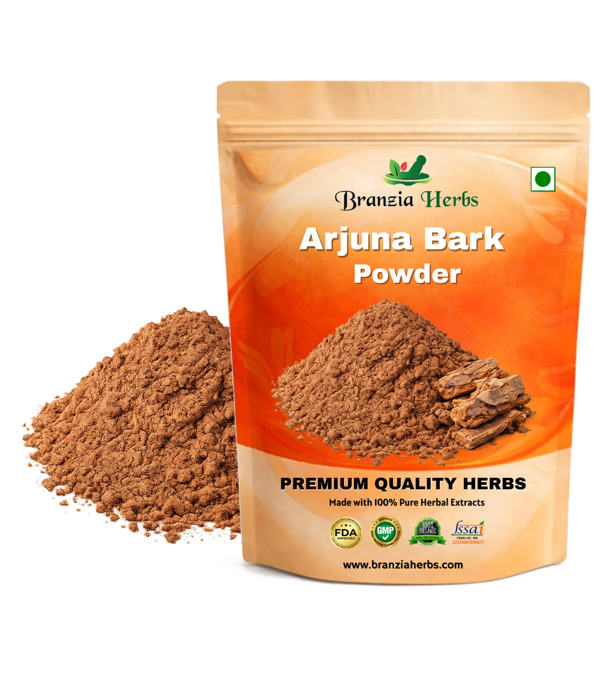 Arjuna Bark Powder - Terminalia Arjuna - Arjuna chaal - Branzia Herbs