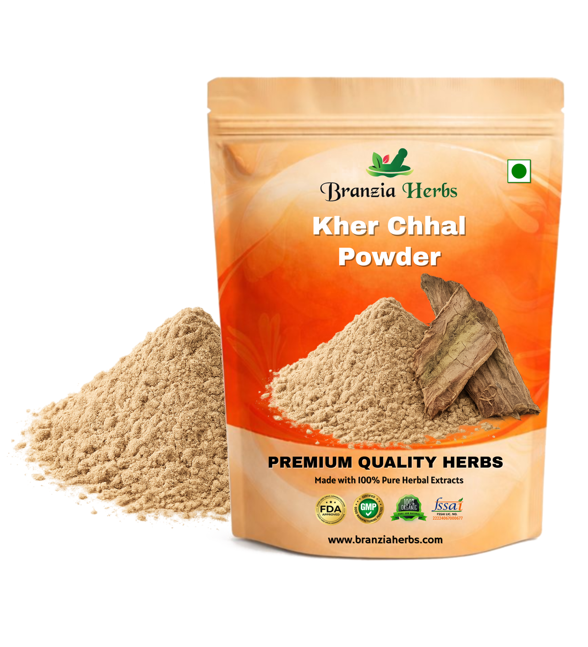 Kher Chhal Powder- Khair Chhal Powder -Khair Bark Powder -Khair Chaal Powder Khadira Powder Khadir Senegalia catechu Branzia Herbs