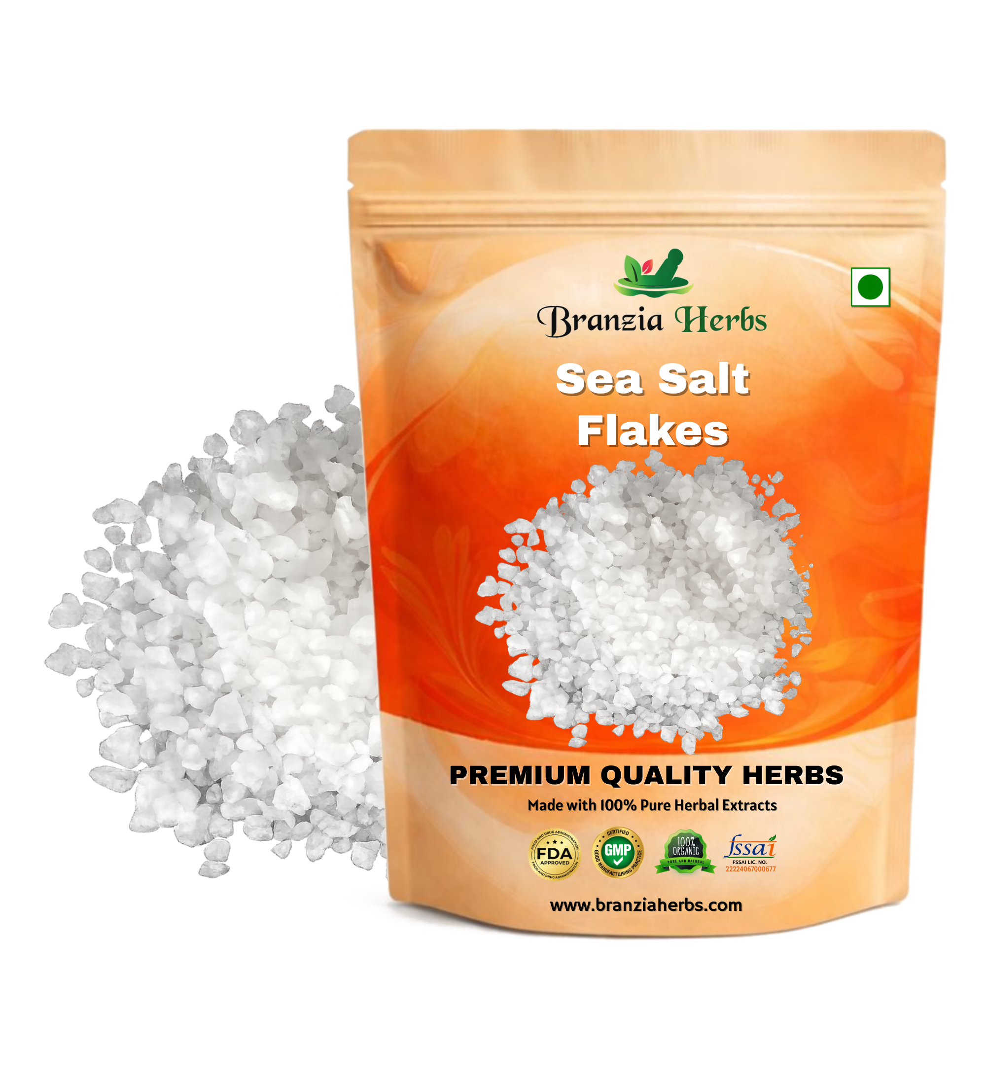 Sea Salt Flakes Branzia Herbs