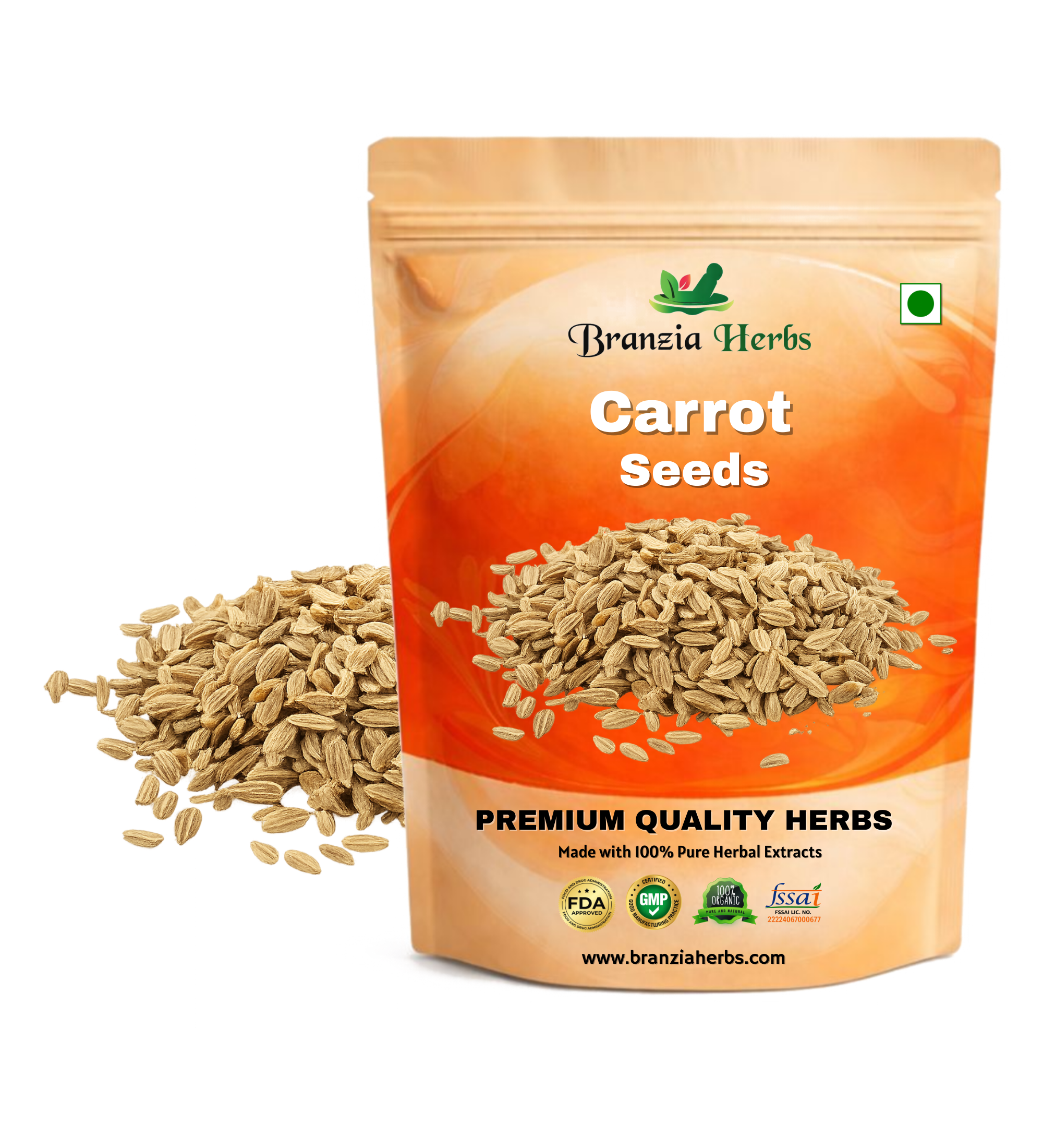 Gajar ke Beej Carrot Seeds Tukhme Gajar Daucus carota Branzia Herbs