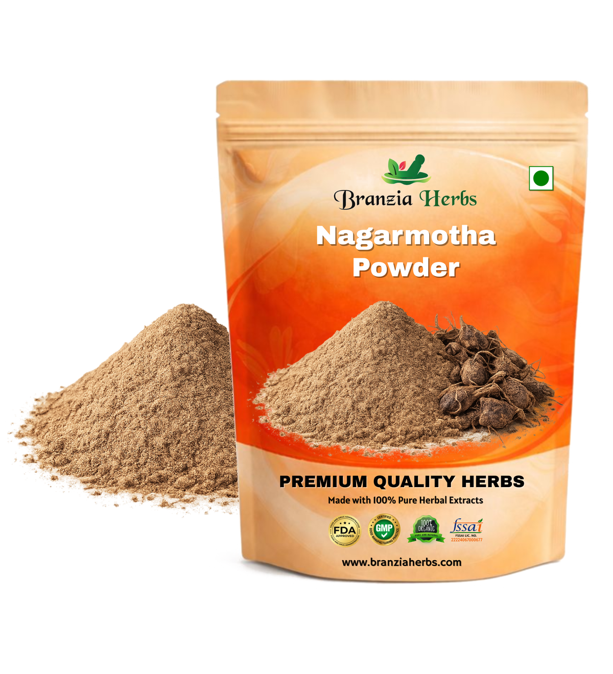 Nagarmotha Powder - Musta - Cyperus Rotundus Rhizome - Chitasan - Branzia Herbs