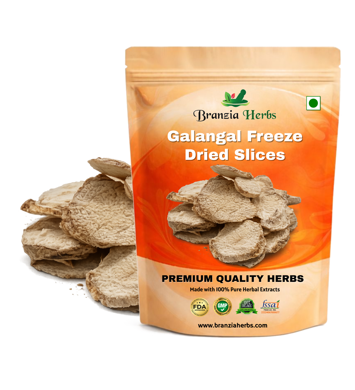 Galangal Freeze Dried Slices Wholesale Branzia Herbs