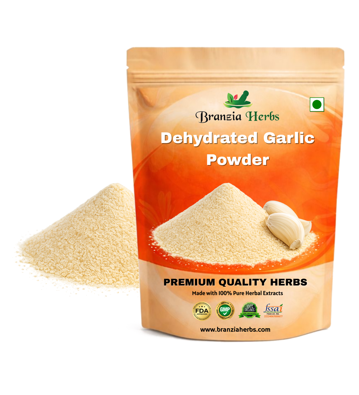 Dehydrated Garlic Powder, - Branzia Herbs